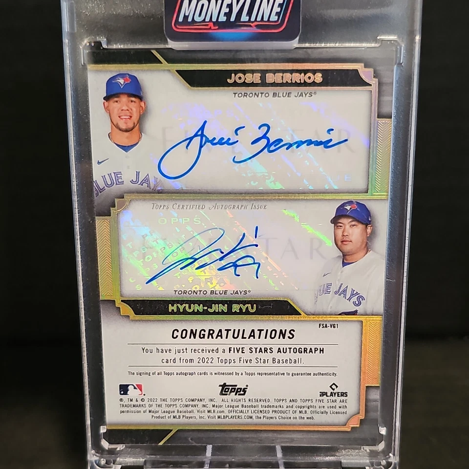 2022 Topps Five Star 5 Stars Autos 5/5 Jays Guerro, Bo, Hernández, Berríos, Ryu Foto 2 de 4