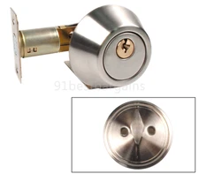 Dead bolt Single Cylinder Polished Door Lock with 3 Keys Home Gate US SHIP