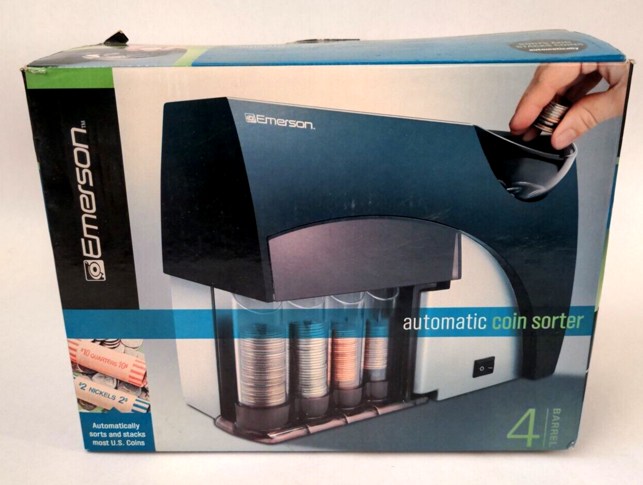 Emerson Automatic Coin Sorter 4 Barrel New Free Shipping 694202104873