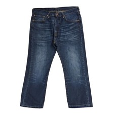 Levi's 505 Dark Blue Straight Denim Jeans UK Men's XL W36 L32 J536