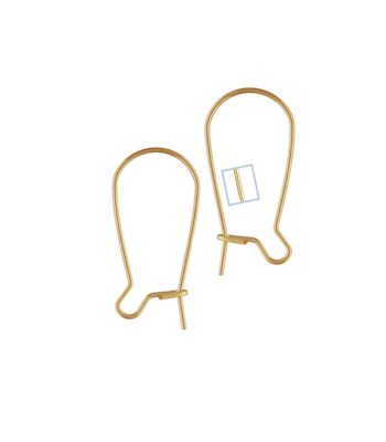 14K Gold Filled Kidney Ear Wires 23.5mm | Earring Hooks for DIY Jewelry Making