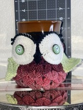 Owl Coffee Mug Cozy Crochet Sweater Sleeve Cozy Cup Cover Handmade