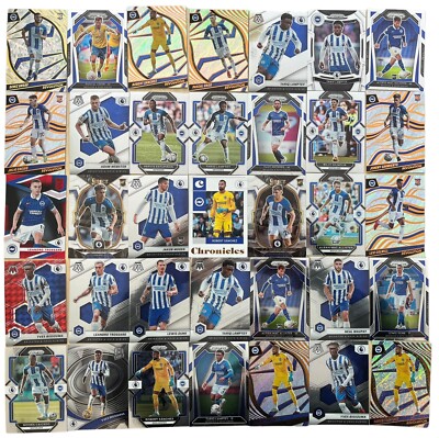 Lot 35 Base & Insert Cards BRIGHTON Different Sets, RC, Leandro Trossard red