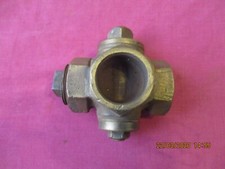 vintage portable steam engine traction engine brass 3 way  tap ,original part.