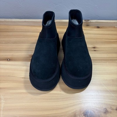 UGG Black Suede Ankle Boots UGG Classic Ultra Mini Platform Black Suede Neoprene Ankle  main image 4