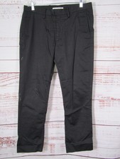 Acne Studios Max Satin Men's Black Chino Trouser Pants Size 34