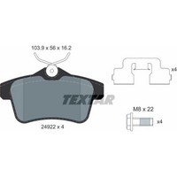 Textar 2492204 Bremsbelagsatz FüR Citroen DS DS5 DS 5 KF