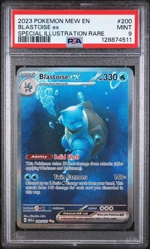 Blastoise ex 200/165 PSA 9 Special Illustration Pokemon 151 Scarlet & Violet TCG