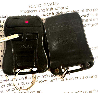 1 Pursuit PRO94BT2 Keyless Entry Remote Control car start 2 btn Key Fob ELVAT5B