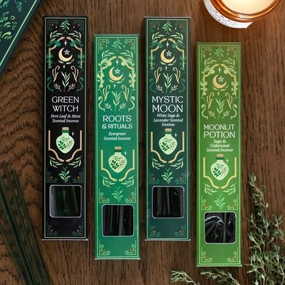 Green Witch Nature & Rituals Inspired Gift Boxed 4 Scents Räucherstäbchen