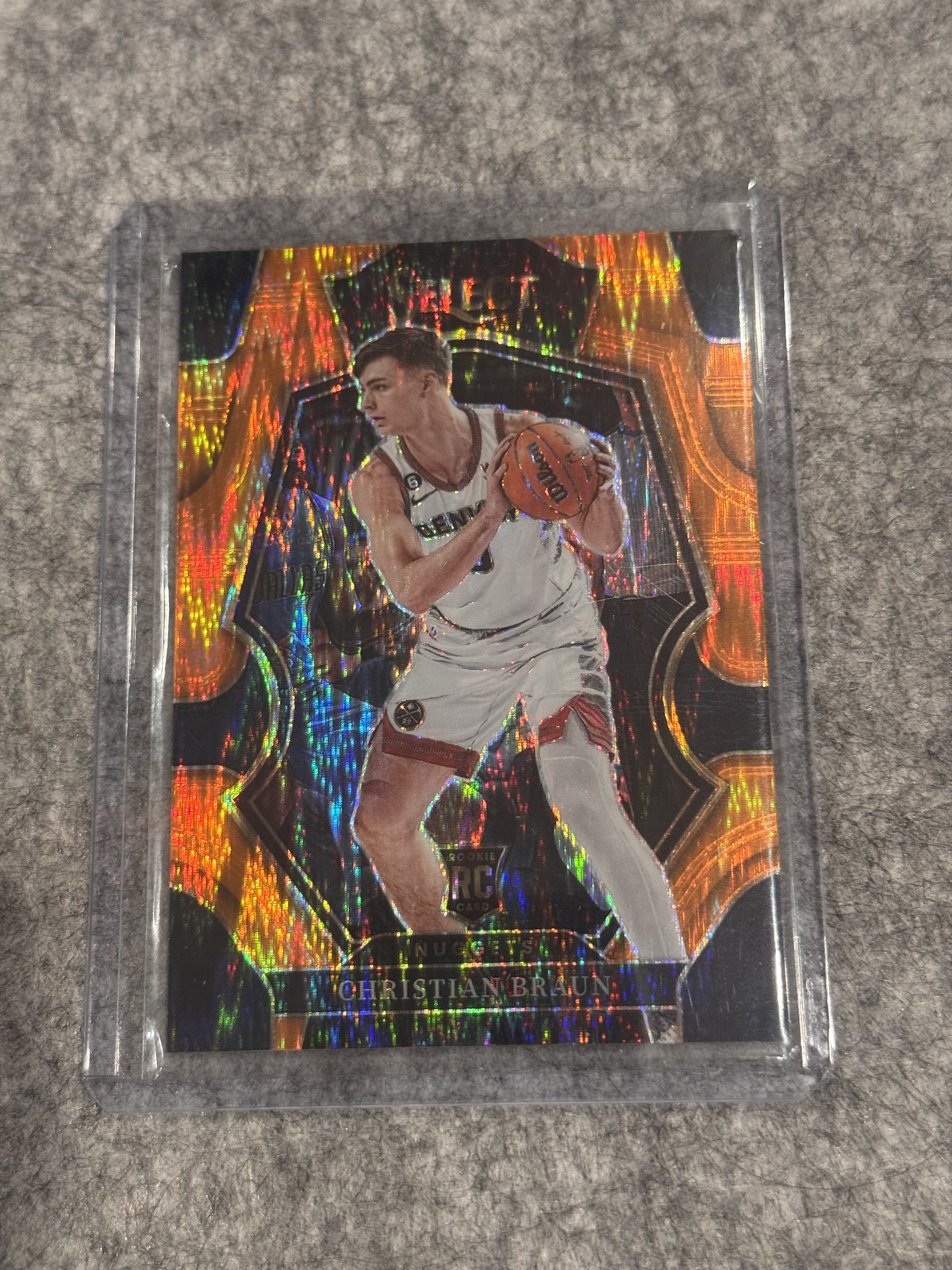 2022-23 Panini Select #195 Christian Braun Orange Flash Prizms