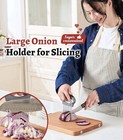 Onion Holder for Slicing, Large Stainless Steel Onion Slicer, Chopper, Cutter — photo 4
