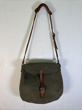 Gokey No. 300 Canvas & Bridle Leather Satchel – USA‑Made – Vintage Army Green