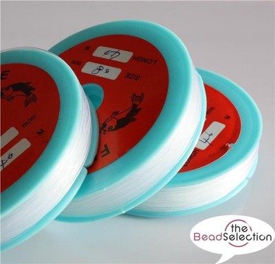 Kristall Nylon Monofile Auffädeln Faden Draht 0,2 mm - 0,8 mm 100 mtrs - 30 mtrs 
