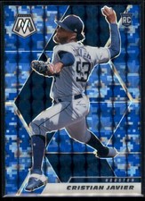 2021 Panini Mosaic Cristian Javier Blue Camo RC #255 Houston Astros