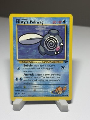 Misty's Poliwag 89/132 NM Gym Challenge Unlimited Pokemon TCG