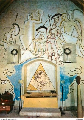 Postcard - 91 - Milly la Foret - interior of the Chapel Saint Blaise decoration