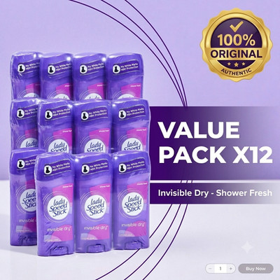 12 pack - Lady Speed Stick Invisible Dry Antiperspirant Deodorant Fresh 2.3oz