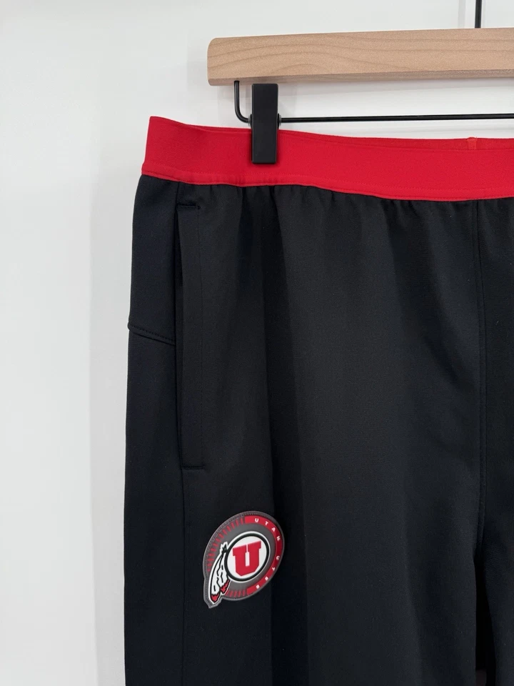 NUEVO Pantalones Under Armour University of Utah Utes emitidos por jugadores negros para mujer XL Foto 3 de 4