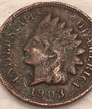 1903 Indian Head Cent Penny 1C - F/VF - #14008