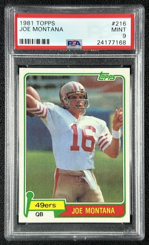 JOE MONTANA PSA 9 1981 TOPPS #216 ROOKIE CARD RC 49ERS MINT FANATICS E TOP 15%