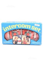 Jeu Vintage Ensemble Intercom Téléphones Rouges