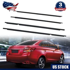 For 2003-2008 Toyota Corolla 4Pcs Weather Strips Window Moulding Trim Seal Belt