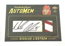 Nicklas Lidstrom AutoMem 2019 President's Choice Solitaire - 1/1 Autograph Card