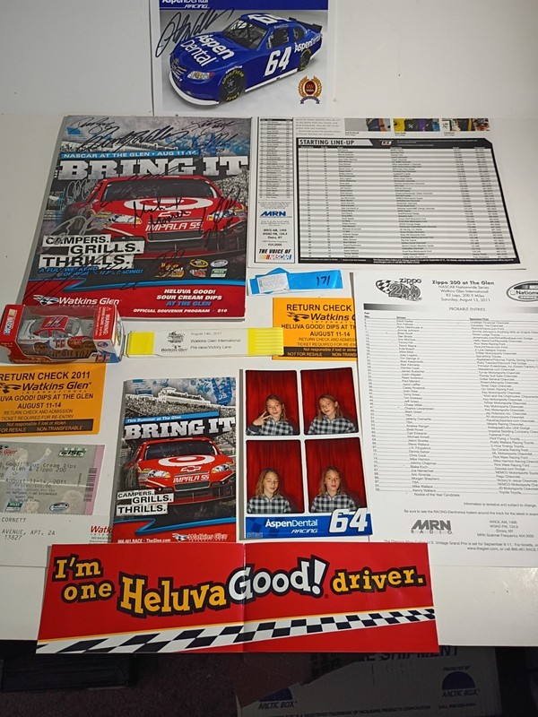 LG GROUP OF WATKINS GLEN RACING ITEMS- AUGUST 2011 KYLE BUSCH + SIGNED PROGRAM!