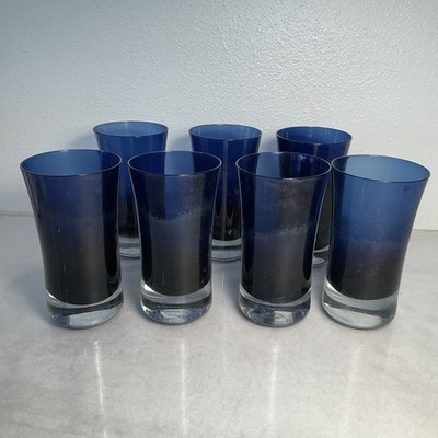 7   Denby Mirage Cobalt Blue Tumblers Read