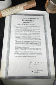 RMS Queen Mary California Legislature Resolution Original Print, 1967