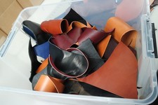 Wickett Craig Bridle Leather Scrap Bundle /- 5 Sq. Ft Mixed Colors Weight