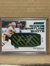 2023-24 Engrained Hockey Filip Hallander Rookie Signature Shots Green Stick /75 