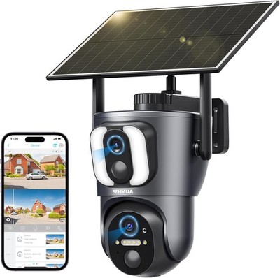 Kamera SEHMUA Außen-Solar-2K-360-PTZ-Doppellinse