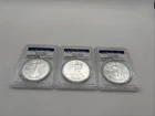 PCGS MS69 Silver Eagle 3 Coin Set 2011 2012 2014 West Point