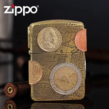 1941 Treasure Map Different Country Coins Zippo Lighter US Shipping