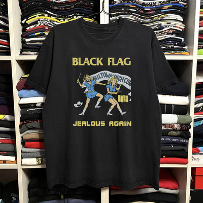 2000 Black Flag Jealous Again Washed T-Shirt Black L