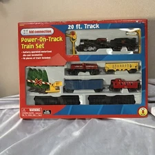 Children’s Train Set Kid Connection Power On Track Train Die Cast Locomotive NIB