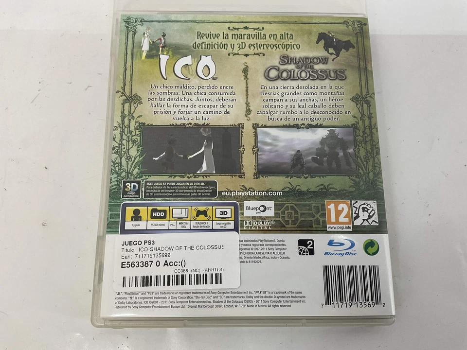 JUEGO PS3 ICO-SHADOW OF THE COLOSSUS COLLECTION PS3 20375729, foto 2 de 4