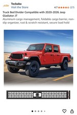 Truck Bed Divider Compatible With 2020-2026 Jeep Gladiator Jt Non-slip Cargo ...