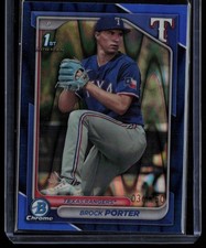 BROCK PORTER 2024 BOWMAN CHROME PROSPECTS BLUE RAYWAVE REFRACTORS RC 036/150