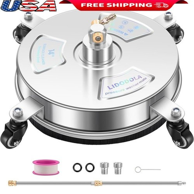 #ad #ad Pressure Washer Surface Cleaner 14 inch W 4 Wheels Patio Driveway Cleaning New $111.98