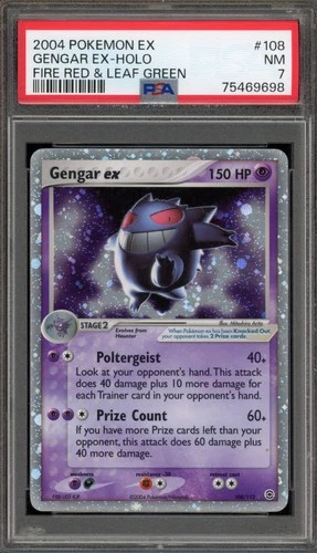 Pokemon Gengar ex EX Fire Red & Leaf Green Holo Ultra Rare #108 PSA 7