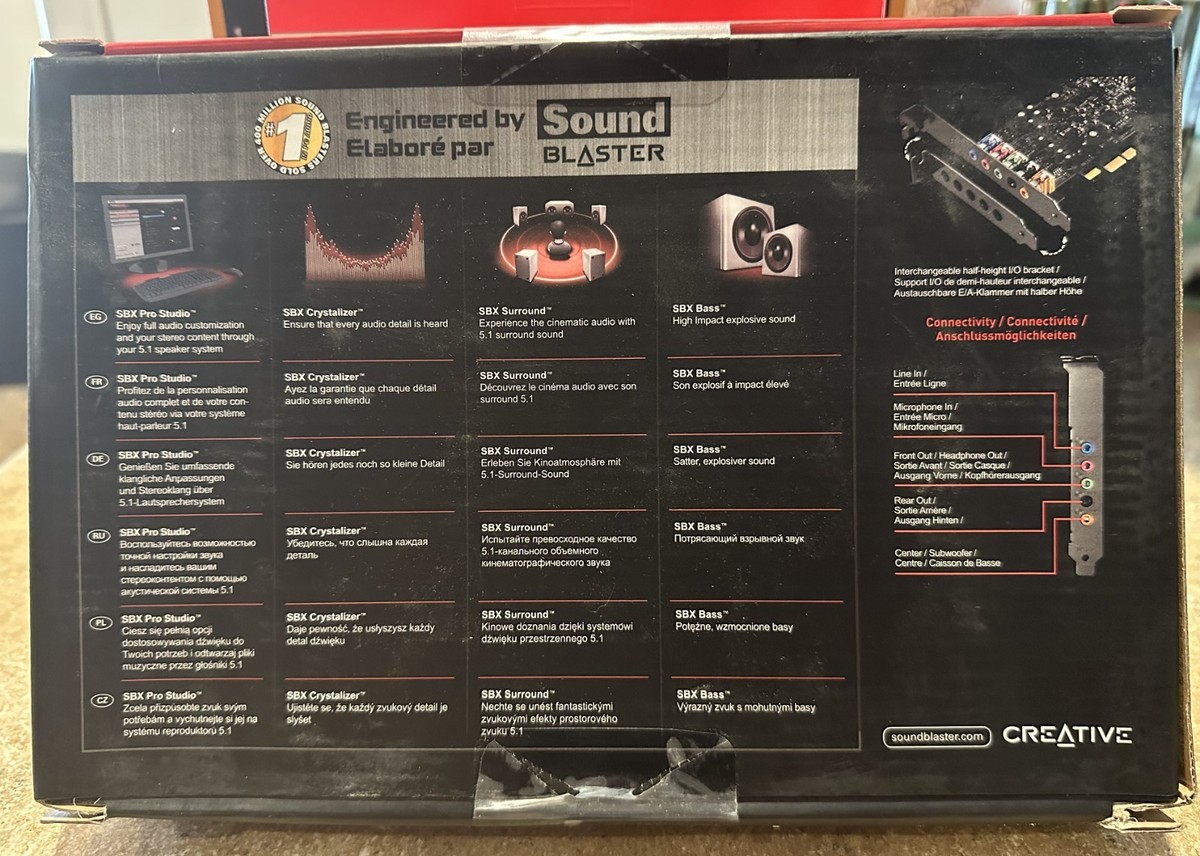 Sound Blaster SoundBlaster Audigy FX 5.1 Interne geluidskaart PCIe x1