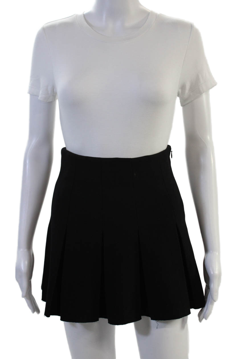 Nicholas Women Mini Pleated Skater Skirt Black 100% Cotton Short Size 0Free Shipping in US $100+ Orders | $6.95 Orders Below