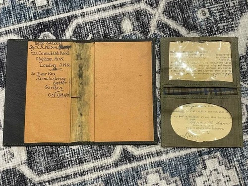 x2 WW1 WWI US Army Military Pocket Document Holders / Wallets 42nd Infantry