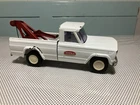 Vintage 1960 Tonka White & Red Metal Mini Jeep Pickup Wrecker Tow Truck 9”