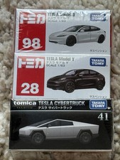 Lot3 Tomica Tesla Series Cybertruck Premium Tomica Model Y, Model 3 Full Set