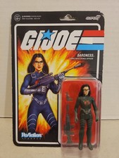 GI Joe Super7 ReAction Baroness Cobra Intelligence Officer 3.75 Figure Hasbro B4