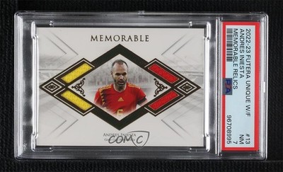 2022-23 Futera Unique World Football Memorable 10/32 Andres Iniesta PSA 7 13xi